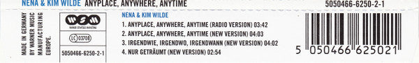 Nena (20) & Kim Wilde : Anyplace, Anywhere, Anytime (CD, Maxi)