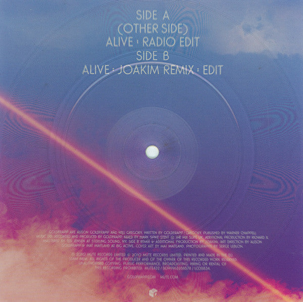 Goldfrapp : Alive (7", Shape, Single, Ltd, Pic)