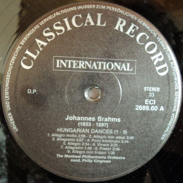 Johannes Brahms / Antonín Dvořák : Ungarische Tänze (Vollständige Ausgabe) / Slavische Tänze (Sämtliche) (2xLP)