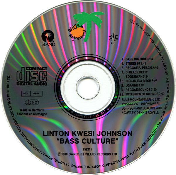 Linton Kwesi Johnson : Bass Culture (CD, Album, RE)