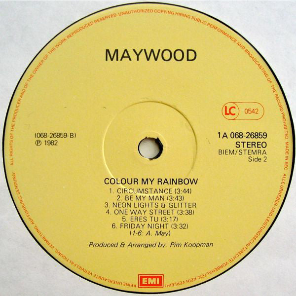 Maywood : Colour My Rainbow (LP, Album)
