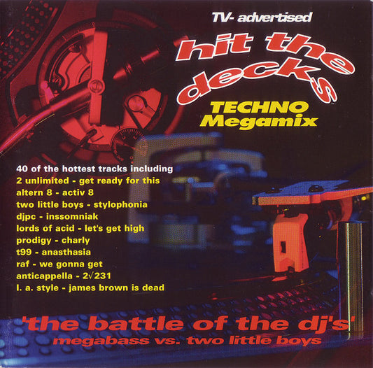 Megabass vs. Two Little Boys : Hit The Decks - Techno Megamix - The Battle Of The DJ's (CD, Mixed)