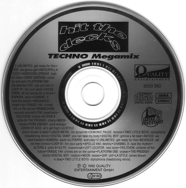 Megabass vs. Two Little Boys : Hit The Decks - Techno Megamix - The Battle Of The DJ's (CD, Mixed)