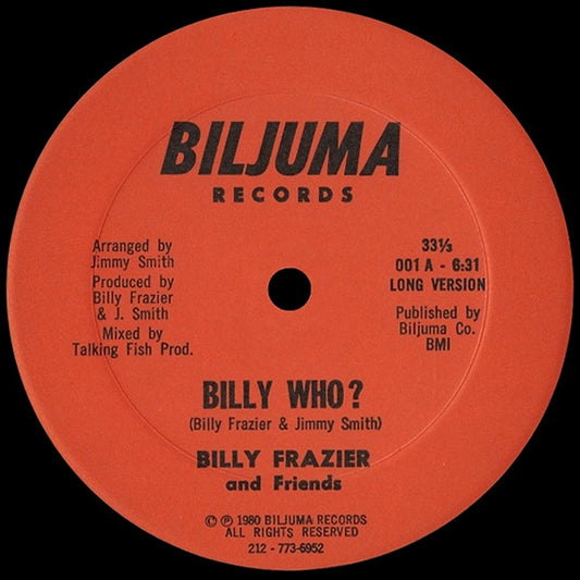 Billy Frazier & Friends : Billy Who? (12", Single)