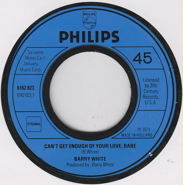 Barry White : Can't Get Enough Of Your Love, Babe (7", Single)
