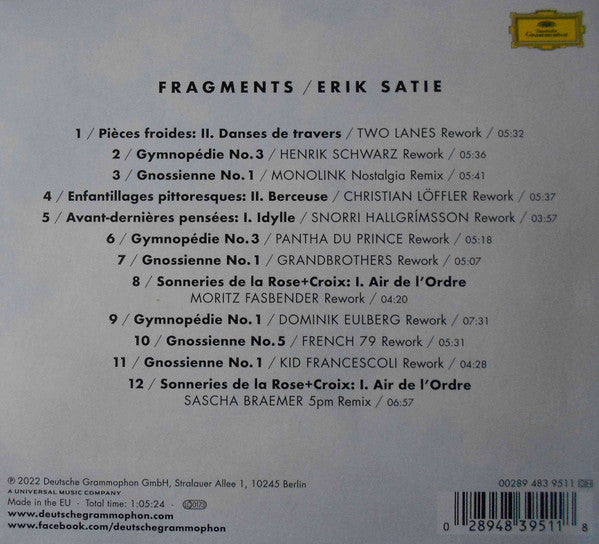 Erik Satie : Fragments (CD, Album)