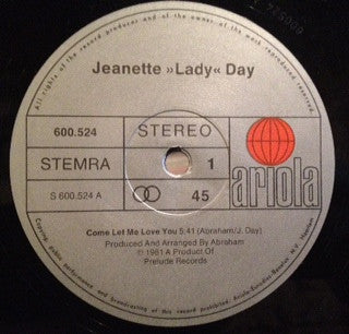 Jeanette "Lady" Day : Come Let Me Love You (12", Maxi)