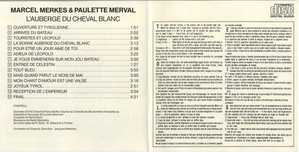 Marcel Merkes - Paulette Merval : L'auberge Du Cheval Blanc (CD, Album, RE)