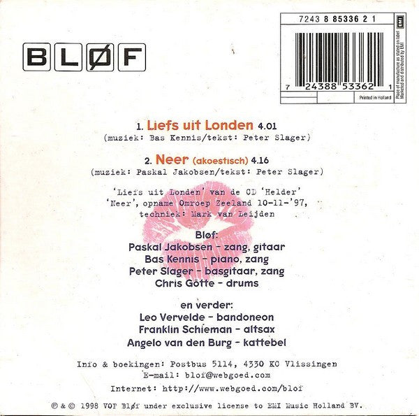 Bløf : Liefs Uit Londen (CD, Single)