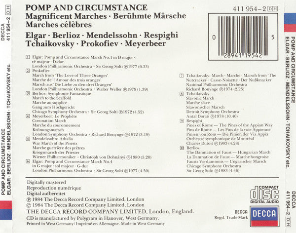 Various : Pomp & Circumstance (Magnificent Marches) (CD, Comp)