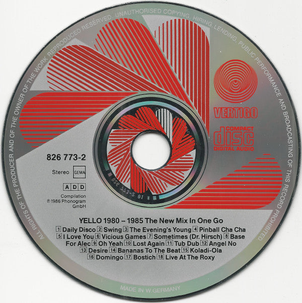 Yello : 1980 - 1985 The New Mix In One Go (CD, Comp, P/Mixed)