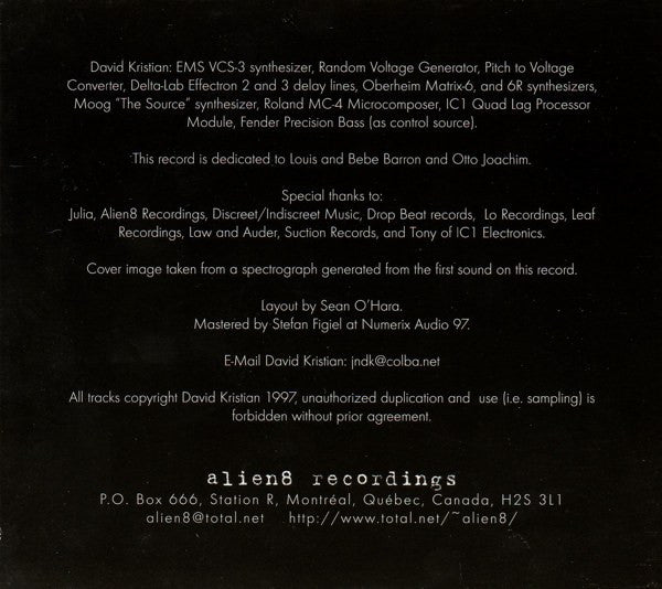 David Kristian : Cricklewood (CD, Album)