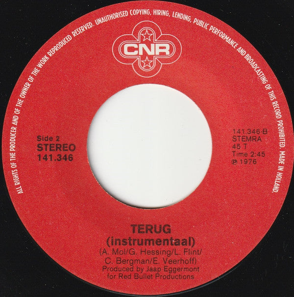 Bob Bouber : Voor Niets (7", Single)