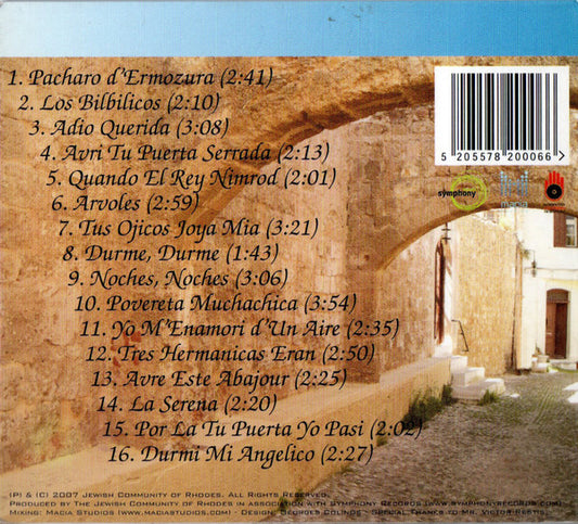The Jewish Community Of Rhodes : Cantigas E Romances In Judeo-Español (CD, Album)