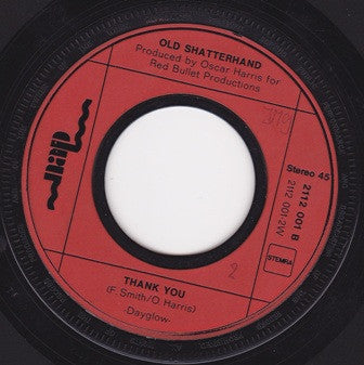 Old Shatterhand : Chief Of The Apache / Thank You (7", Single, Red)