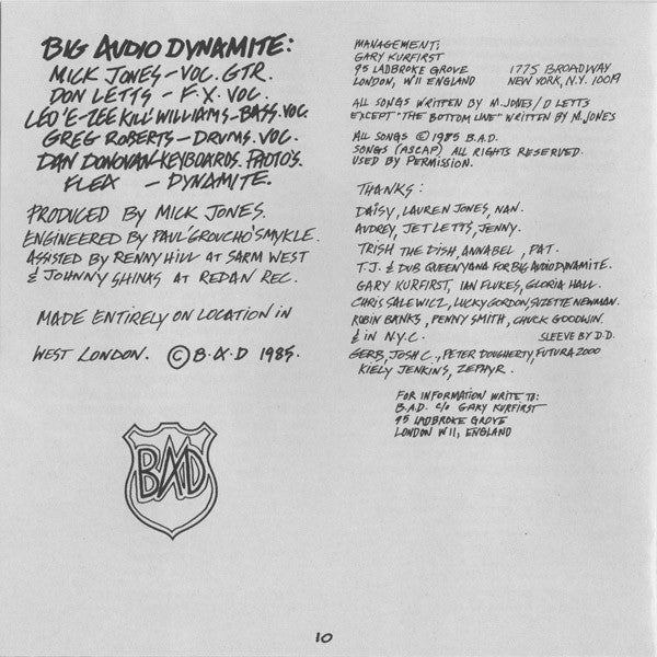Big Audio Dynamite : This Is Big Audio Dynamite (CD, Album, RE)