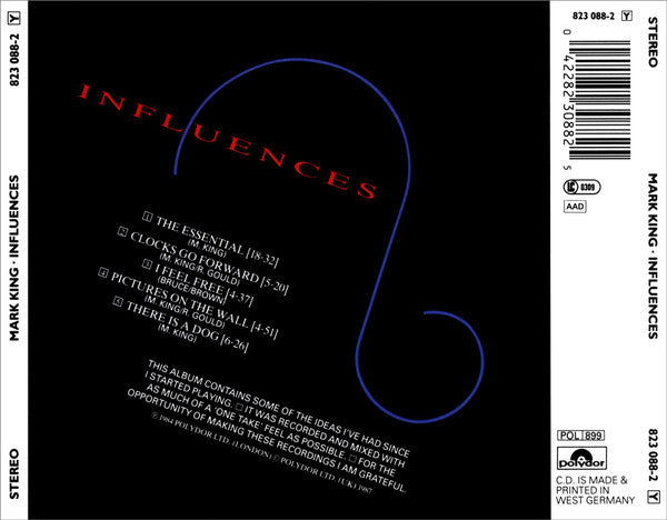 Mark King : Influences (CD, Album, RE)