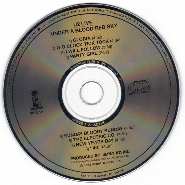 U2 : Live "Under A Blood Red Sky" (CD, Album, RE, Dig)