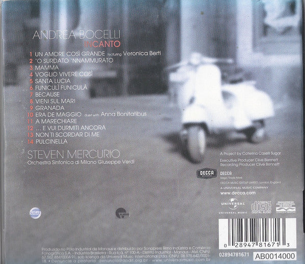Andrea Bocelli : Incanto (CD, Album, RP, AB,)