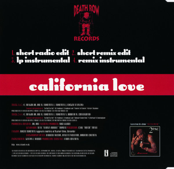 2Pac Featuring Dr. Dre : California Love (CD, Single, PMD)