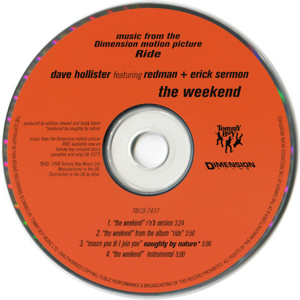 Dave Hollister Featuring Redman & Erick Sermon / Naughty By Nature : The Weekend / Mourn You Til I Join You (CD, Single)