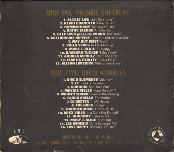 Frankie Knuckles & David Morales : United DJs Of The World Volume 1 (2xCD, Mixed)
