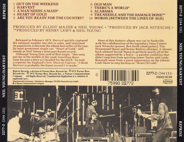 Neil Young : Harvest (CD, Album, RE)