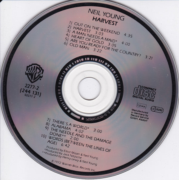 Neil Young : Harvest (CD, Album, RE)