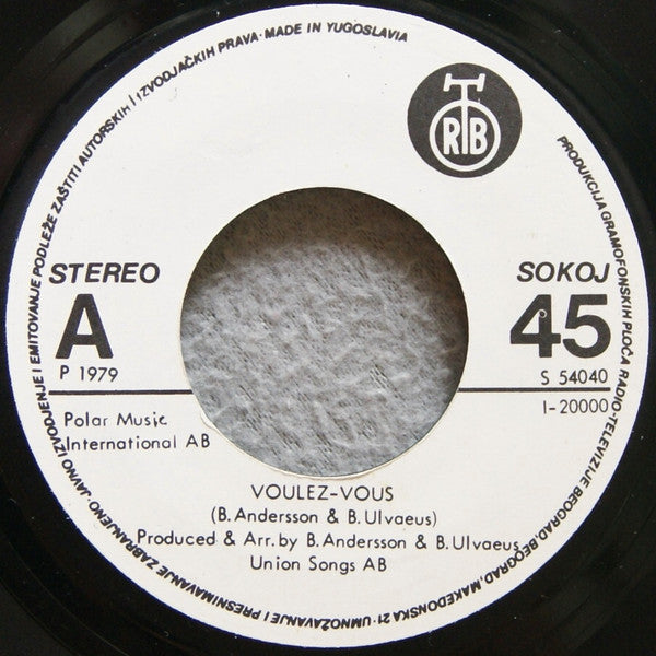 ABBA : Voulez-Vous / Angeleyes (7", Single, Whi)