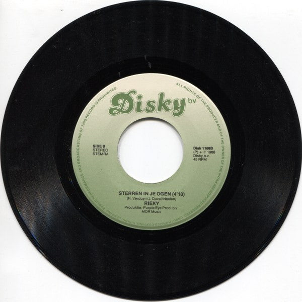 Rieky : Ik Zing Zo Graag Een Liedje (Rieky's Eigen Dixo-Mix) (7", Single, Gre)