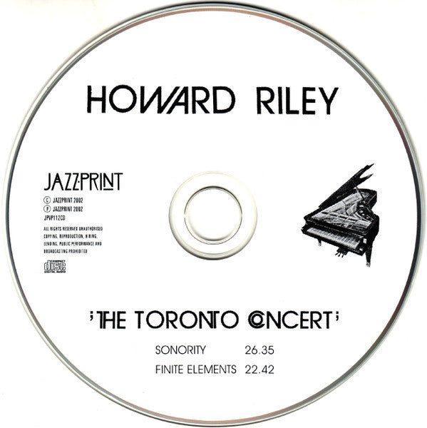 Howard Riley : The Toronto Concert (CD, Album)