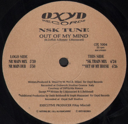 NSK Tune : Out Of My Mind (12")