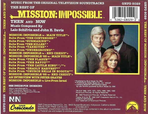 Lalo Schifrin And John Davis (5) : The Best Of Mission: Impossible - Then And Now (CD, Comp, RE, RM)
