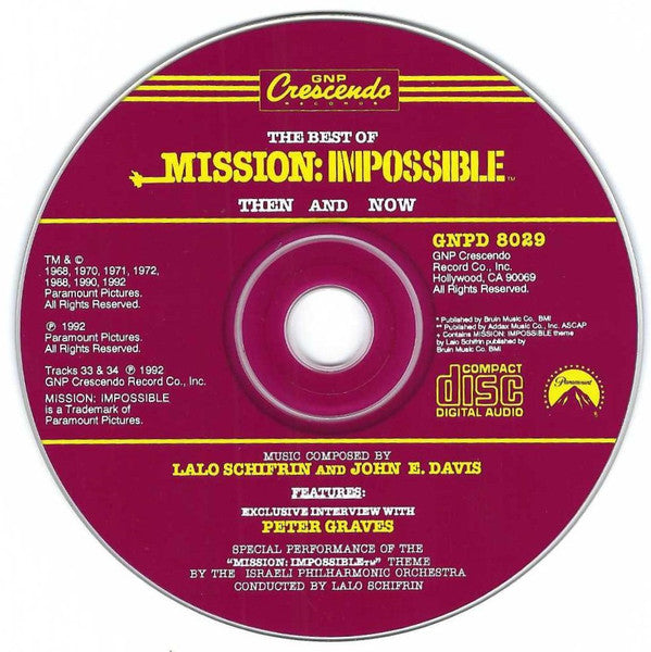 Lalo Schifrin And John Davis (5) : The Best Of Mission: Impossible - Then And Now (CD, Comp, RE, RM)
