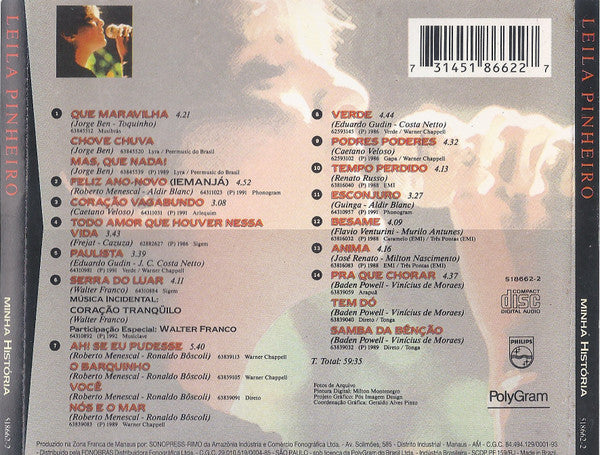 Leila Pinheiro : Minha História (CD, Comp, RE, RM)