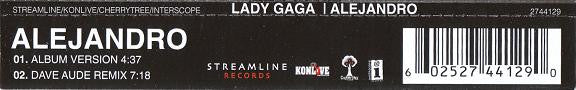 Lady Gaga : Alejandro (CD, Single)