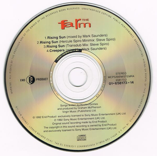 The Farm : Rising Sun (CD, Maxi)