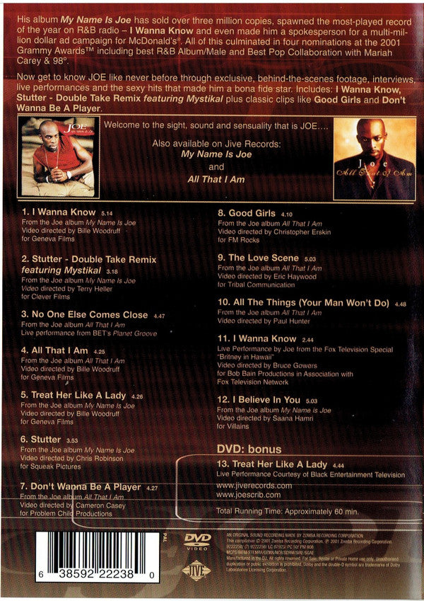 Joe : The Video Collection: "I Wanna Know" And More Video Hits (DVD, Comp, PAL)