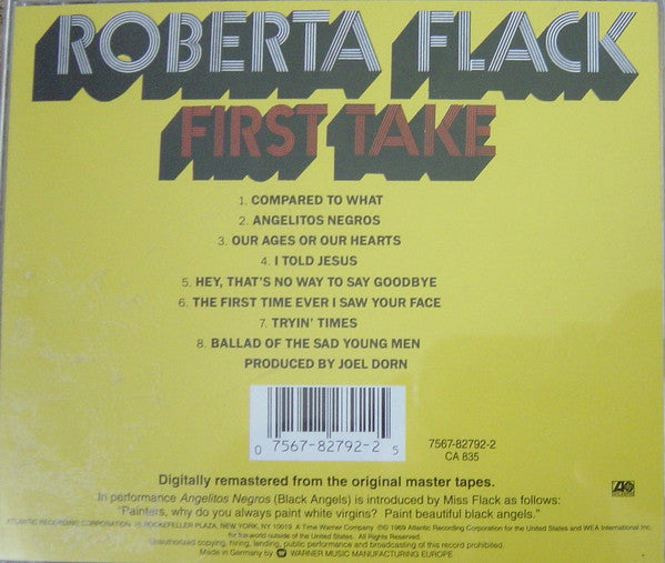 Roberta Flack : First Take (CD, Album, RE, RM)