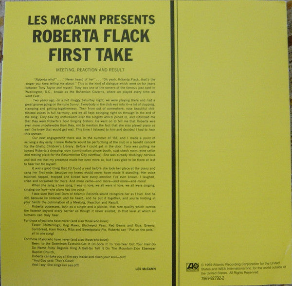 Roberta Flack : First Take (CD, Album, RE, RM)