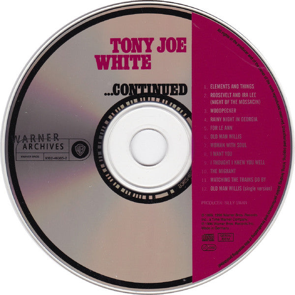 Tony Joe White : ...Continued (CD, Album, RE)