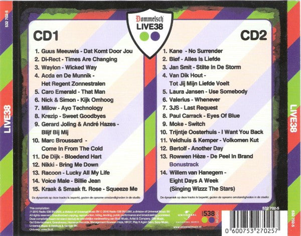 Various : Dommelsch Live 38 (2xCD, Comp)