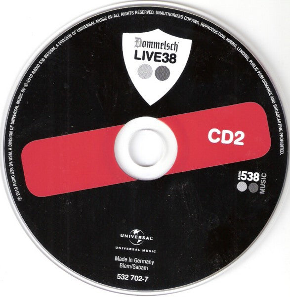 Various : Dommelsch Live 38 (2xCD, Comp)