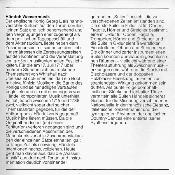 Georg Friedrich Händel, Budapest Strings : Water Music (Suites 1 - 3) (CD, Album)