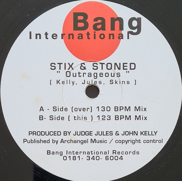 Stix 'N' Stoned : Outrageous (12")