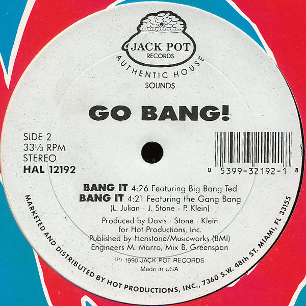 Go Bang : Bang It (12", whi)