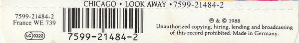 Chicago (2) : Look Away (CD, Single)