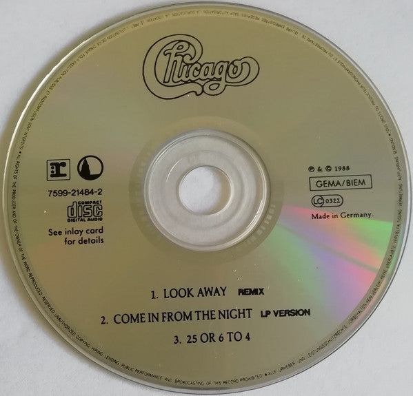 Chicago (2) : Look Away (CD, Single)