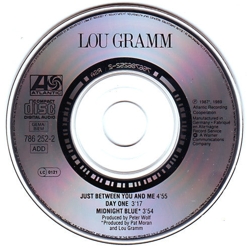 Lou Gramm : Just Between You And Me (CD, Mini, Single)