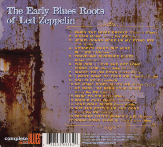 Various : The Early Blues Roots Of Led Zeppelin (The Original Classic Blues Songs Which Inspired Led Zeppelin) (CD, Comp)